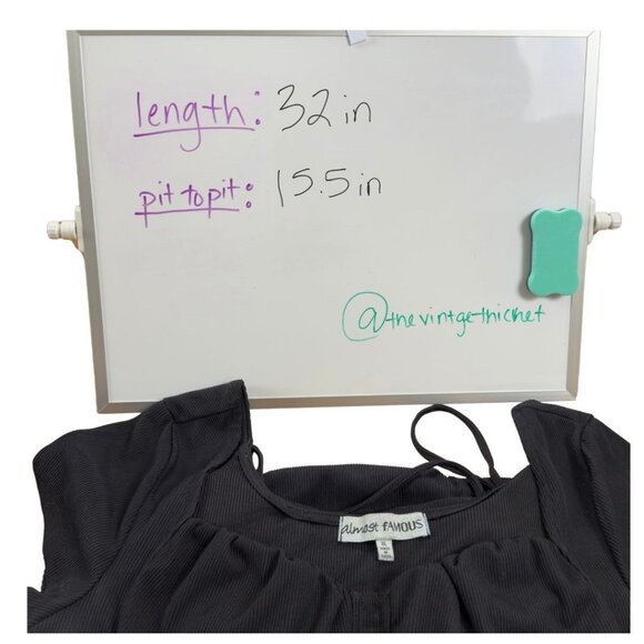 SOLD Almost Famous Black Corset Dress Ribbed Ruched Bodycon Size XL Goth Alt - Picture 7 of 7